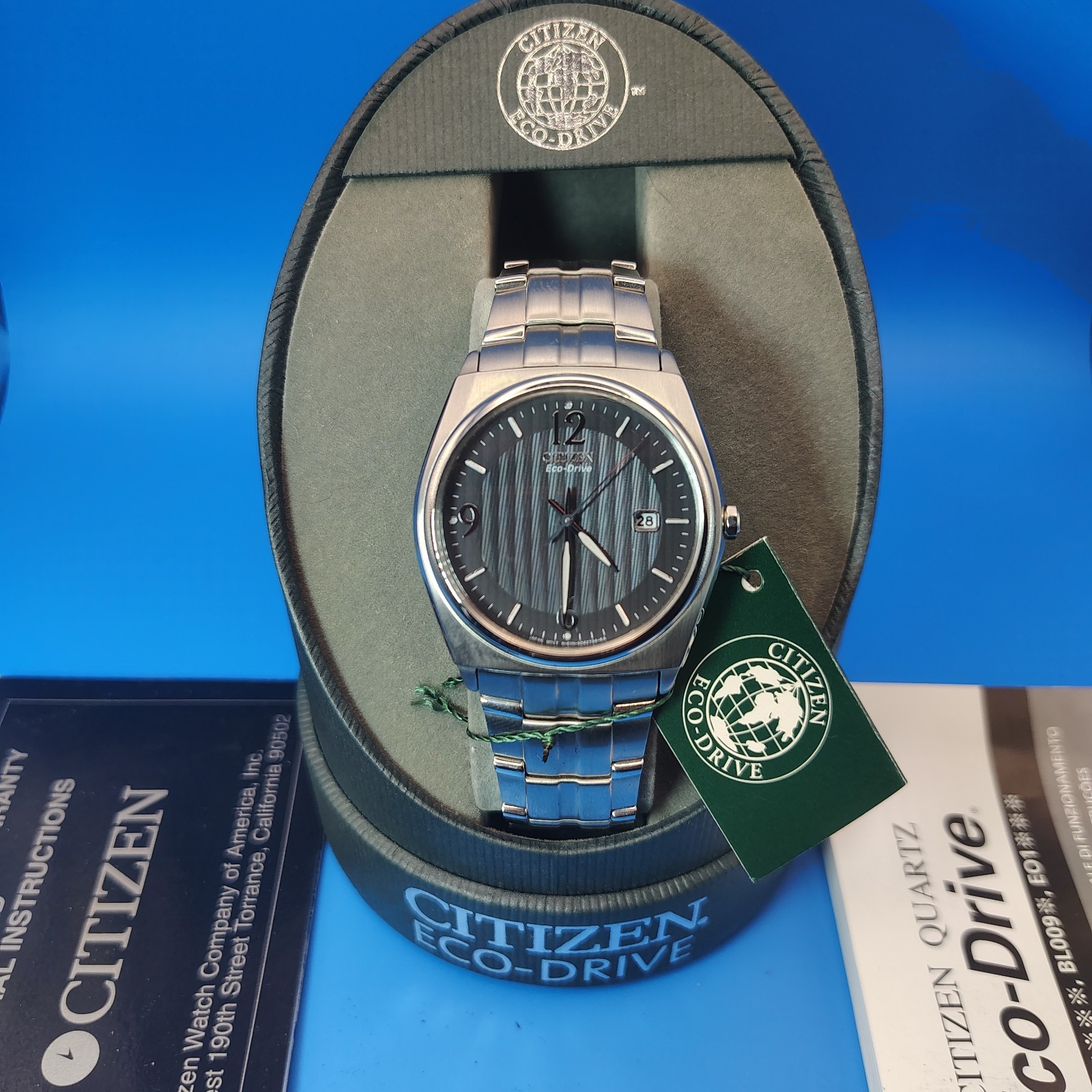 Never Set Citizen Date Quartz Vintage Full 36mm Mens Watch Drive Worn New Eco - vintagewatches.pk