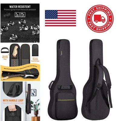 Durable Electric Guitar Gig Bag Black 40 Liter Capacity with Compartments