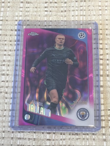 ERLING HAALAND 2025-26 TOPPS CHROME UCC #181 PINK LAVA REFRACTOR 197/250