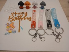 Dog Birthday Cake Cupcake Topper Decorations Cartoon Dog Happy Birthday Party