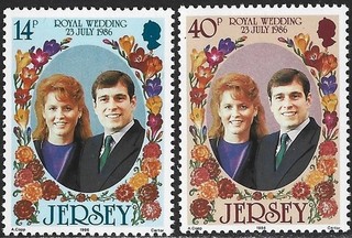Jersey Stamps 1986 SG395/396 Royal Wedding MNH
