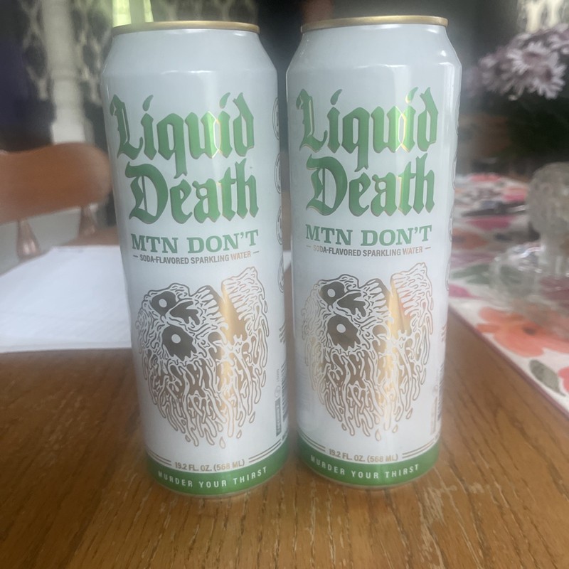 2x Liquid Death Mtn Don't Soda Flavored Sparkling Water 19.2oz Cans Mountain Dew