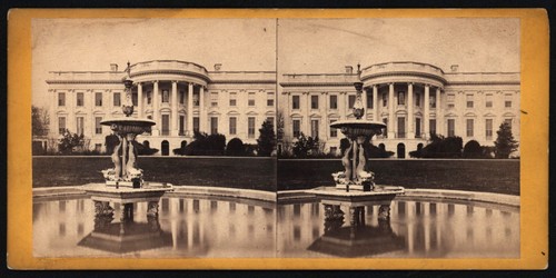 15) South Front of the White House, Fountain in the foreground. Anthony #6508