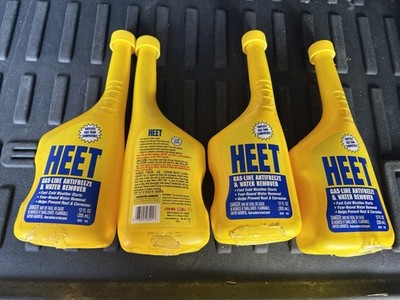 4 Pack 12 oz. Bottles HEET Gas-Line Antifreeze & Water Remover (48 oz. total)