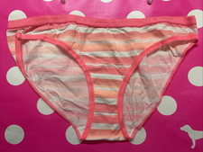 2012 Vintage Victoria's Secret Signature Cotton Low Rise Bikini Panties M Coral