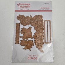 SPELLBINDERS Glimmer Die of Month Club My Heart Smiles GOM-DEC23 Flowers Phrases
