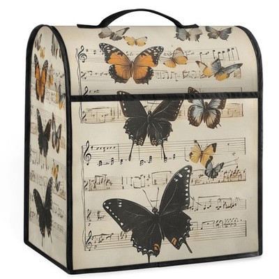 Vintage Butterfly Kitchen Aid Mixer Cover Musical Notes Coffee Maker Cover St...