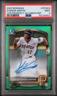 2025 Bowman Chrome Konnor Griffin /99 Green Ref. Auto (RC) #CPA-KG Pirates PSA 9