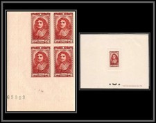 France N°616 Colbert ministre de Louis XIV 1944 Bloc 4 Non dentelé imperf