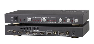 HDMI 4x2 Matrix Switcher with Dual Audio De-Embedder, ARC, 4K UltraHD, HDCP 1.4
