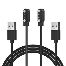 Xininyia 2-Pack Magnetic USB Charging Cable 60 centimeters, Black Black