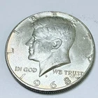 1968-D Kennedy Half Dollar 40% Silver, Circulated Coin #7191