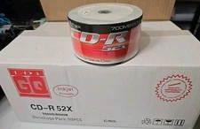 LDI GQ CD-R 52x 80min 700mb White Inkjet Printable - 500 Unit Lot