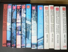 Frank Lloyd Wright Monograph Vol 1-12 Complete 12 Books Set Very Good Condition