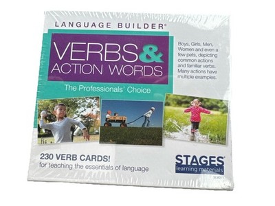 Language Builder Verbs & Action Words, 230 Verb Cards, New
