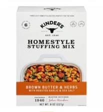 Kinder's Homestyle Stuffing Mix (Brown Butter & Herb) 8oz Box BB 7/19/25