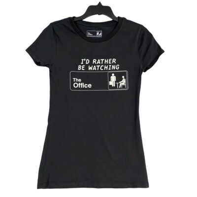 The Office   I d rather be watching the office  Black T-Shirt Youth Size | XS