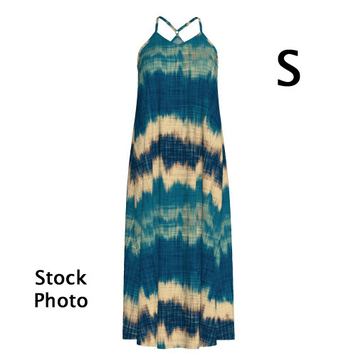KLEINES ENDLOSES MAXIKLEID LuLaRoe ~ blau hellbraun Batik ~ Größen 4-6; Resort Collection - Bild 1 von 10