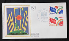 🎁 UNESCO CONSEIL DE L'EUROPE , PARIS, 1er jour Soie 1978