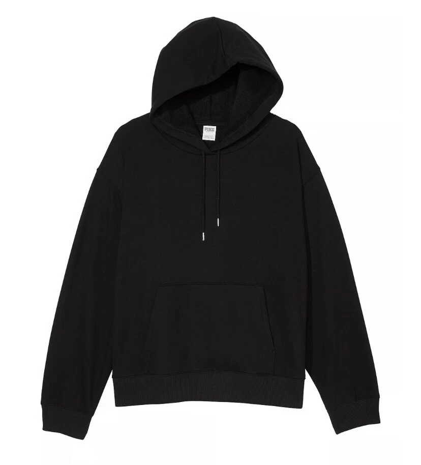 UNDERCOVER Felpa con cappuccio pullover oversize nero morbido Victoria's Secret grande nuova con etichetta