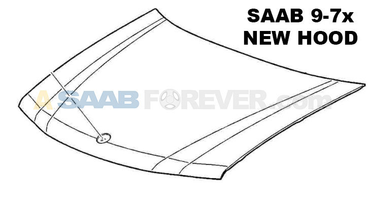 NEW Genuine Saab 9-7X Hood - 97x OEM - 89044602 - BRAND NEW