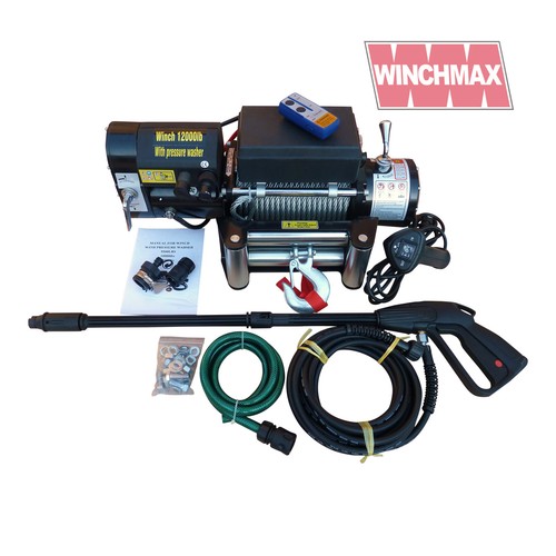 RECOVERY WINCH WITH PRESSURE WASHER 12V 12000 lb eBay