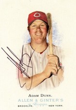 2006 Topps Allen & Ginters Adam Dunn Auto #158 Baseball Card