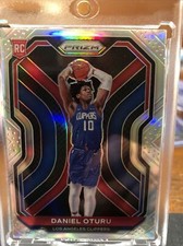 2020-21 PANINI PRIZM DANIEL OTURU ROOKIE RC SILVER PRIZM SP #279 CLIPPERS 