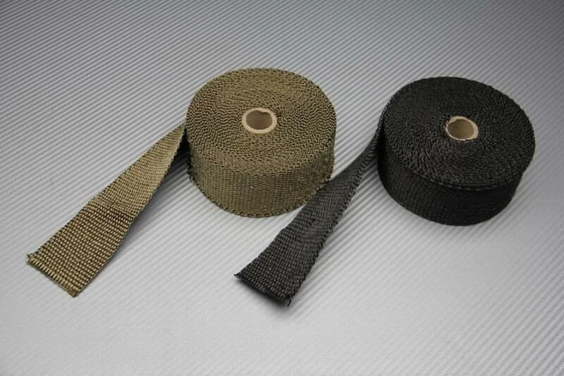 🇮🇹 10M BENDE BENDA NERA TERMICA MARMITTA COLLETTORI TRIUMPH CHOPPER MOTO - Immagine 3 di 3