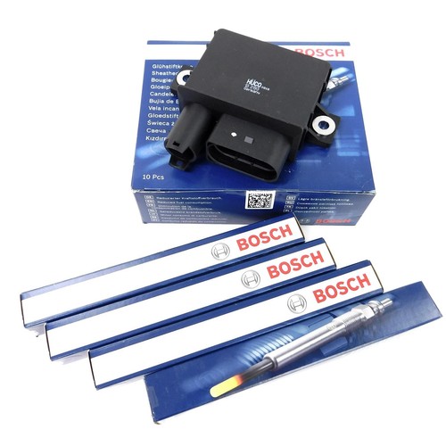 4x BOSCH Glühkerze + 1x Steuergerät für BMW E90 318d 320d E87 118d 120d