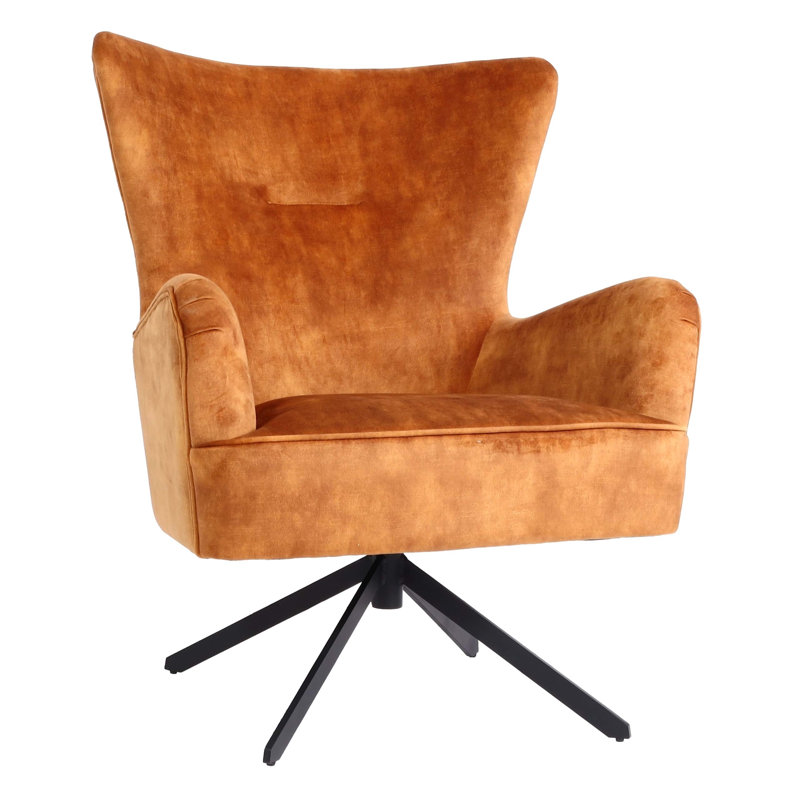Lounge-Sessel HWC-L63, Cocktailsessel Polstersessel, drehbar vintage Samt Metall
