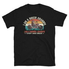 I AM A BIKER GRANDPA Motorcycle Rider T-Shirt