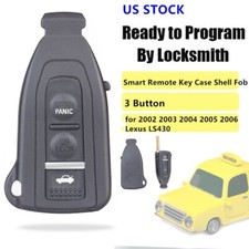 New Smart Remote Key Case Shell Fob 3 Button For 2004 2005 2006 Lexus Ls430