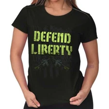 Cool Pro Guns Activist Defend Liberty Rifles Womens Top Junior Graphic Tee