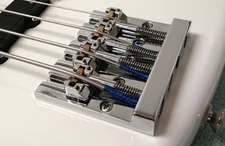 Hipshot KickAss Bass Bridge Chrome, Retrofits 5 Hole BadAssII® 5K400C - NEW