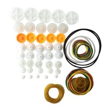 84Pcs Transmission Belt Pulley Rubber Band Combination Set Stretchable3697