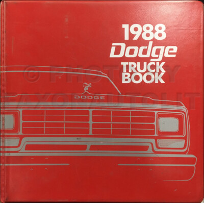 1988 Dodge Truck Datenbuch Händleralbum Pickup D100 D250 D350 RAM 50 Van Dakota
