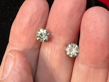 Magnetic Earrings in Package Says No Holes No Piercing Rhinestone