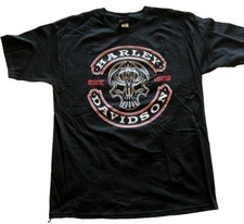 Harley Davidson Men's S/S T-Shirt, Geometric Willy G, Size Large, Black