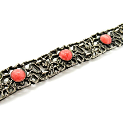 TOP DESIGNER Armband 835 Silber CNP CHRISTIAN NEUSSER Rhodochrosit Brutalist 70s