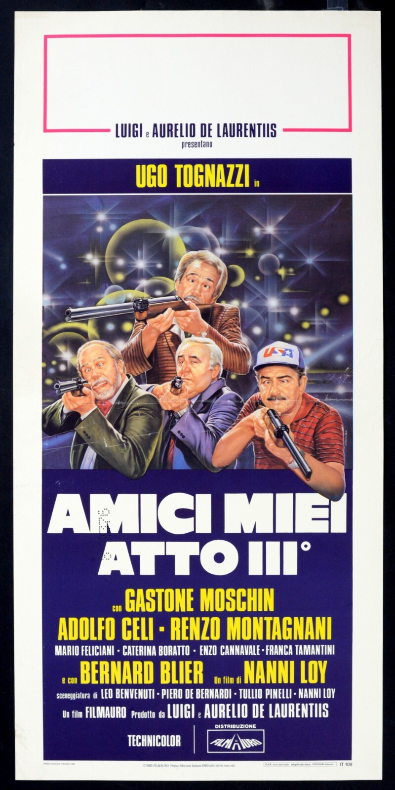 Locandina originale film Amici miei - Atto IIIº (1985) - Regia di Nanni Loy