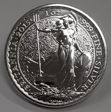 2015 Great Britain - 1 Oz. .999 Fine Silver Britannia Coin BU