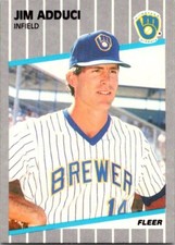 1989 Fleer Baseball 176 Jim Adduci
