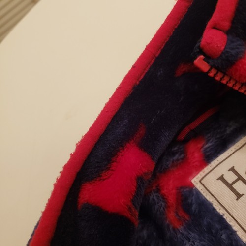 Hatley Size 5 Fleece Zip Jacket Blue With Red Dogs - Picture 11 of 11