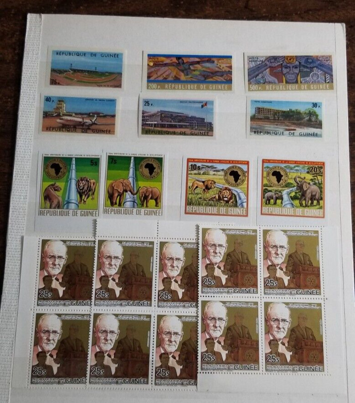 GUINEA- {3} SETS MAINLY UNLISTED IMPERF VERSIONS