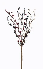 6-Piece 9-Branch Pip Berry Pick Set 12-Inch Country Mix Navy Ivory and Burgun...