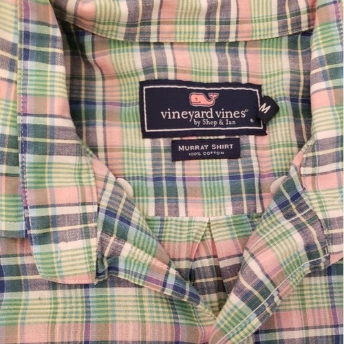 Vineyard Vines Plaid 100% Cotton Murray Shirt szM - Picture 2 of 13