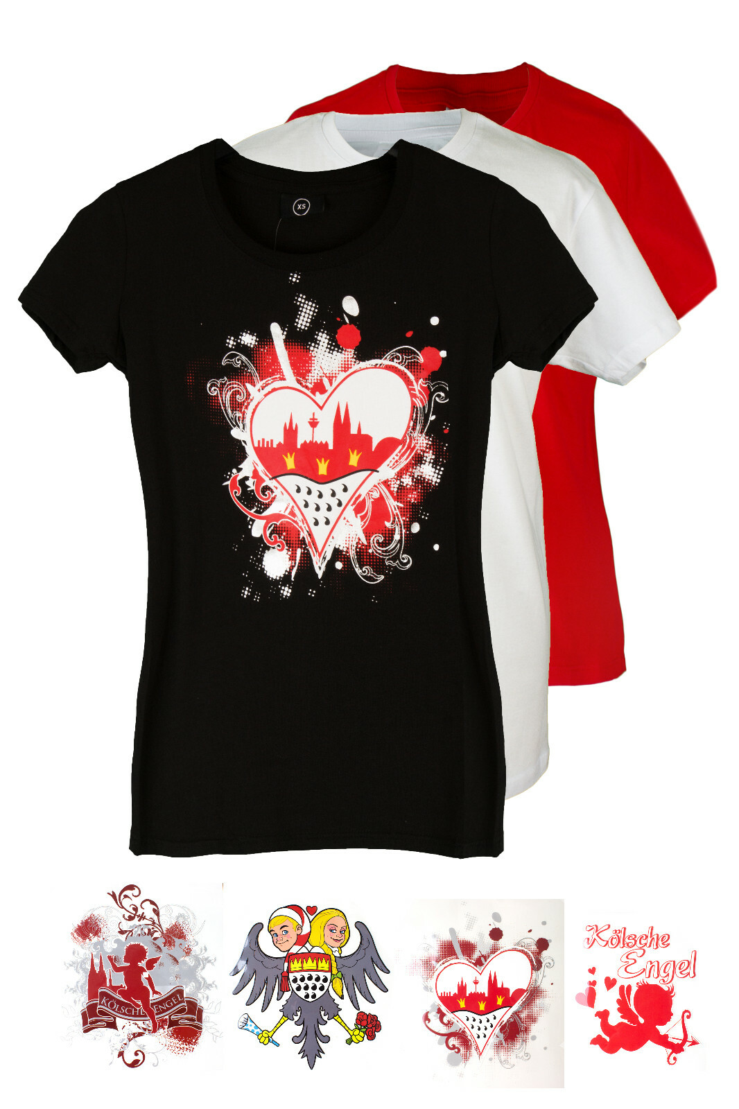 Mujer Camiseta Selección de Imagen 3 Colores Disfraz Carnaval Colonia Kölsch