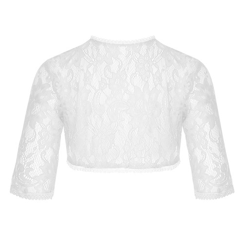 Kids Girls Crop Tops Toddler Cardigans Occasion Wrap Over Coats Shrugs Pageant - Picture 9 of 76