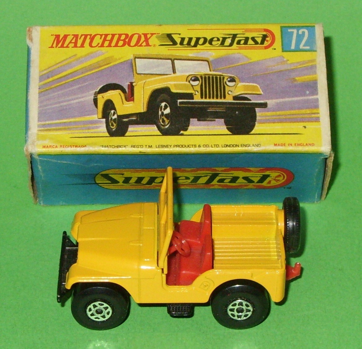 Matchbox Superfast / 72 Orange Yellow Standard Jeep in Type